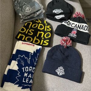 Assorted Beanies and Scarf Set